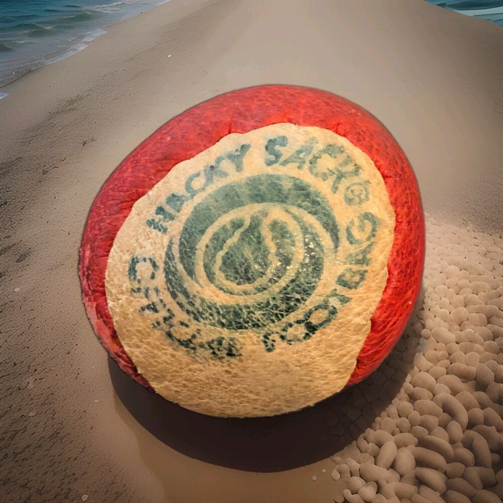 Vintage Original Hacky Sack Official Footbag 2-Panel Red White